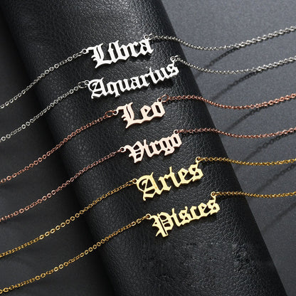 Zodiac Names Necklace