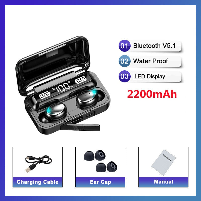 Bestfy™ F9 TWS Earbuds with Power Bank
