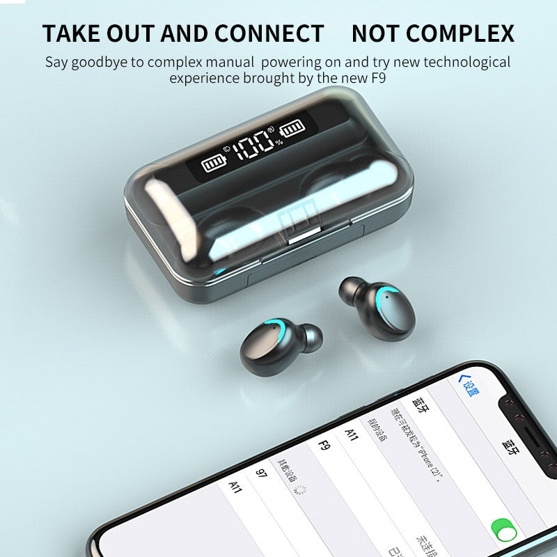 Bestfy™ F9 TWS Earbuds with Power Bank